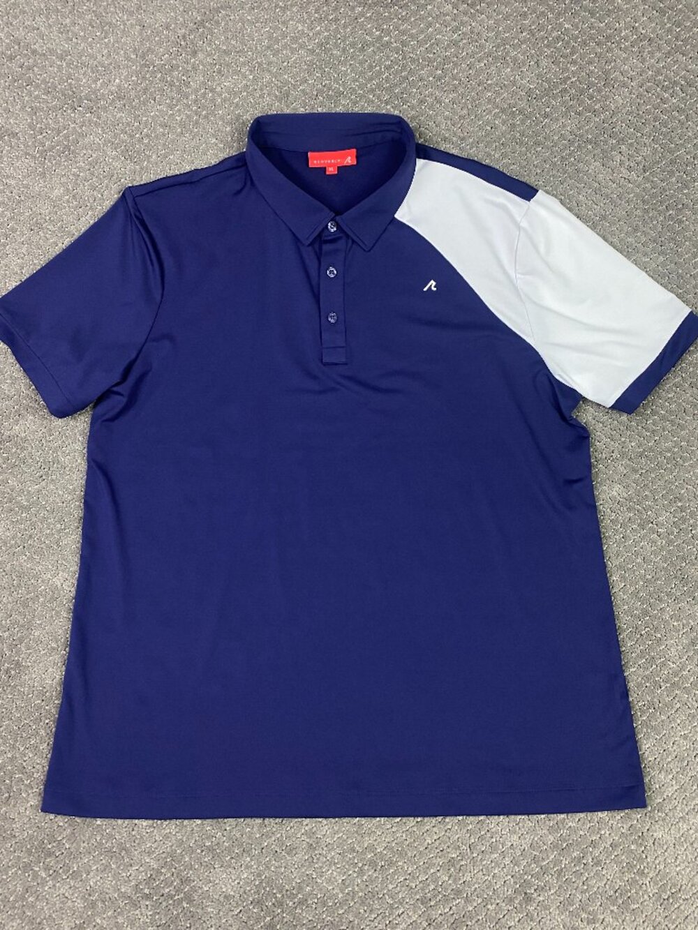 Redvanly Polo Shirt Mens XL Blue White Performance Golf Short Sleeve